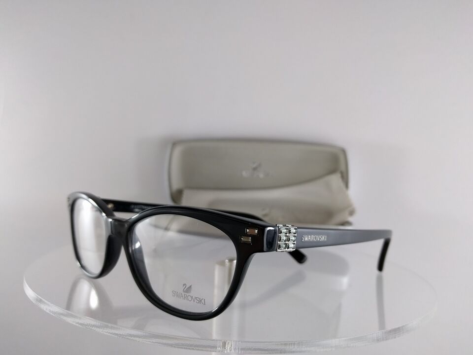 New Authentic Swarovski Eyeglasses Active SW 5003 001 Shiny Black Frame